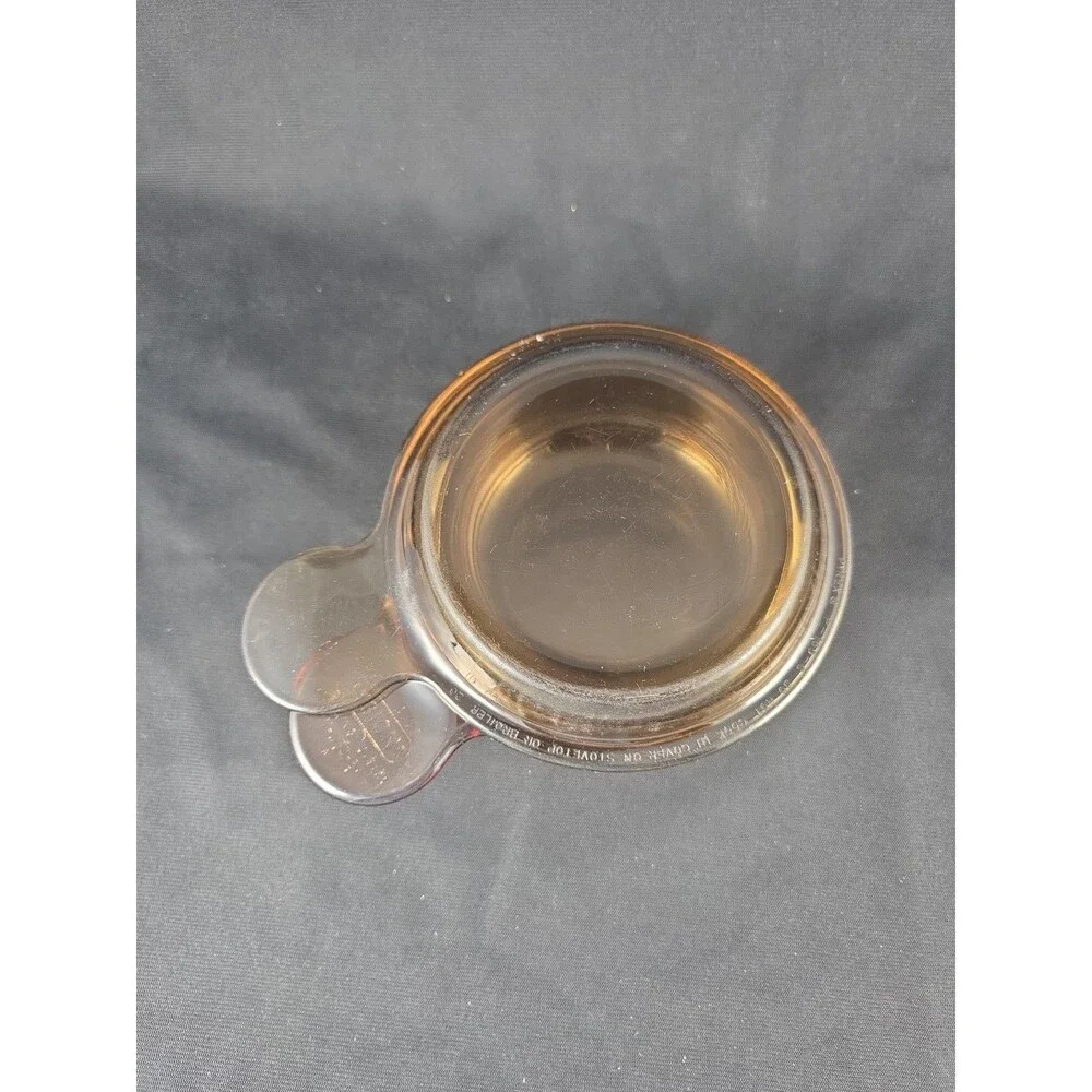 Vintage Pyrex Corning VISION Amber Glass Grab-It Bowl with Lid V-150-B 15oz